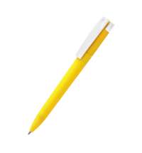 Ручка пластиковая T-pen софт-тач, желтая