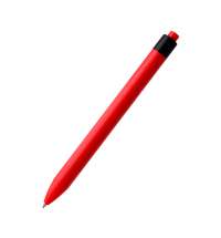 Ручка пластиковая с текстильной вставкой Kan, красный