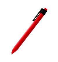Ручка пластиковая с текстильной вставкой Kan, красный