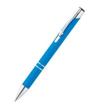 Ручка металлическая Molly софт-тач, голубая