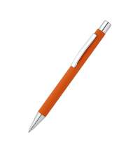Ручка металлическая Rebecca софт-тач, оранжевая