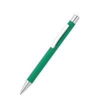 Ручка металлическая Rebecca софт-тач, зеленая
