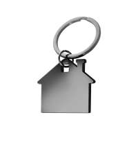 Брелок Дом, металлический, черный