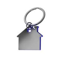 Брелок Дом, металлический, синий