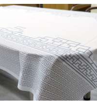 Биоразлагаемая скатерть, бело-серая