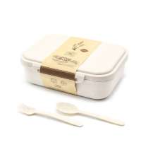 Ланчбокс (контейнер для еды) Ulf из пшеничного волокна, бежевый