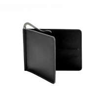 Держатель банковских карт Drogo с металлическим прижимом для купюр, черный