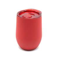 Термокружка с двойной стенкой SOFTO софт-тач, красный
