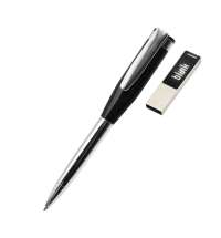 Ручка металлическая Memphys c флешкой 64Гб, черная