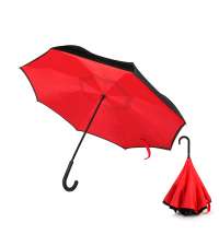 Зонт-трость механический Chaplin, черно-красный