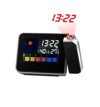 Часы-метеостанция Jettix с проективным циферблатом, черные