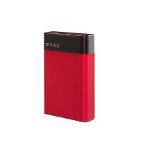 Внешний аккумулятор в металлическом корпусе Apria, 10000 mAh, красный