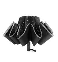 Автоматический противоштормовой складной зонт Flash reverse (с обратным сложением)