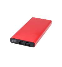 Внешний аккумулятор Höginn в металлическом корпусе, 10000mAh, красный