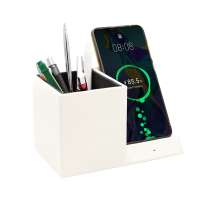 Настольный органайзер Elegans c беспроводной зарядкой, белый