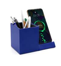 Настольный органайзер Elegans c беспроводной зарядкой, синий