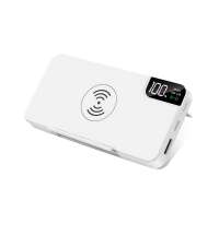 Внешний аккумулятор gPro QI, с беспроводной зарядкой 10000 mAh, белый