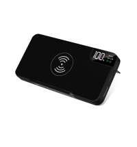 Внешний аккумулятор gPro QI, с беспроводной зарядкой 10000 mAh, черный