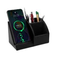 Настольный органайзер Prestige c беспроводной зарядкой, черный
