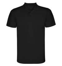 Футболка поло MONZHA мужская, ЧЕРНЫЙ S