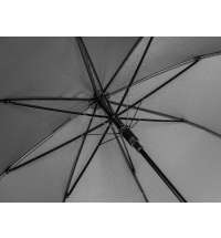 Зонт-трость «Okobrella» с деревянной ручкой и куполом из переработанного пластика