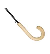 Зонт-трость «Okobrella» с деревянной ручкой и куполом из переработанного пластика