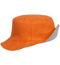 Панама Summer двусторонняя, оранжевая с серым