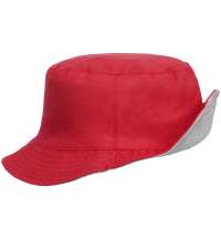 Панама Summer двусторонняя, красная с серым