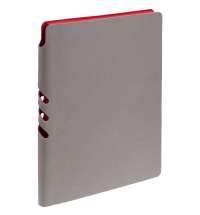 Ежедневник Flexpen, недатированный, серебристо-красный