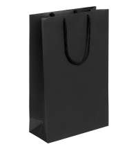 Пакет бумажный &laquo;Блеск&raquo;, средний, черный