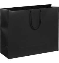 Пакет бумажный «Блеск», большой, черный