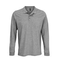 Рубашка поло с длинным рукавом Prime LSL, серый меланж