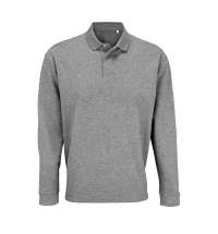 Рубашка поло оверсайз с длинным рукавом Heritage, серый меланж