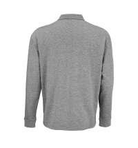 Рубашка поло оверсайз с длинным рукавом Heritage, серый меланж