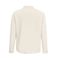 Рубашка поло оверсайз с длинным рукавом Heritage, молочная