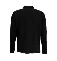 Рубашка поло оверсайз с длинным рукавом Heritage, черная