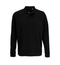 Рубашка поло оверсайз с длинным рукавом Heritage, черная