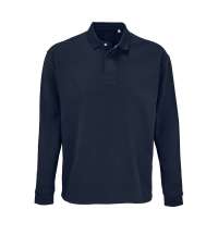 Рубашка поло оверсайз с длинным рукавом Heritage, темно-синяя