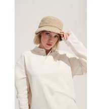 Панама Bucket двусторонняя, темно-серая с бежевым