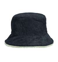 Панама Bucket двусторонняя, темно-серая с бежевым