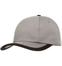 Бейсболка Honor, серая с черным кантом