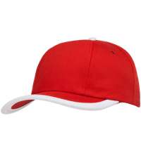 Бейсболка Honor, красная с белым кантом