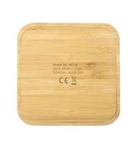 USB-хаб с беспроводной зарядкой из бамбука «Plato», 5 Вт