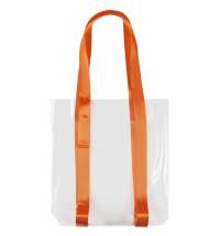 Шоппер Clear Fest, прозрачный с оранжевыми ручками