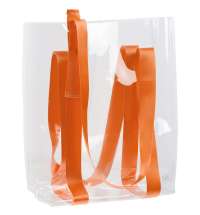 Шоппер Clear Fest, прозрачный с оранжевыми ручками