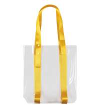 Шоппер Clear Fest, прозрачный с желтыми ручками