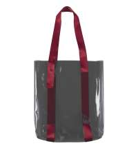 Шоппер Clear Fest, прозрачный серый с красными ручками