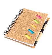 Блокнот Гарольд со стикерами и шариковой ручкой, черный