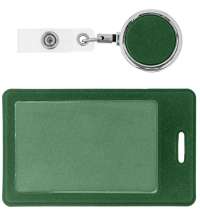 Чехол для пропуска с ретрактором Devon, темно -зеленый