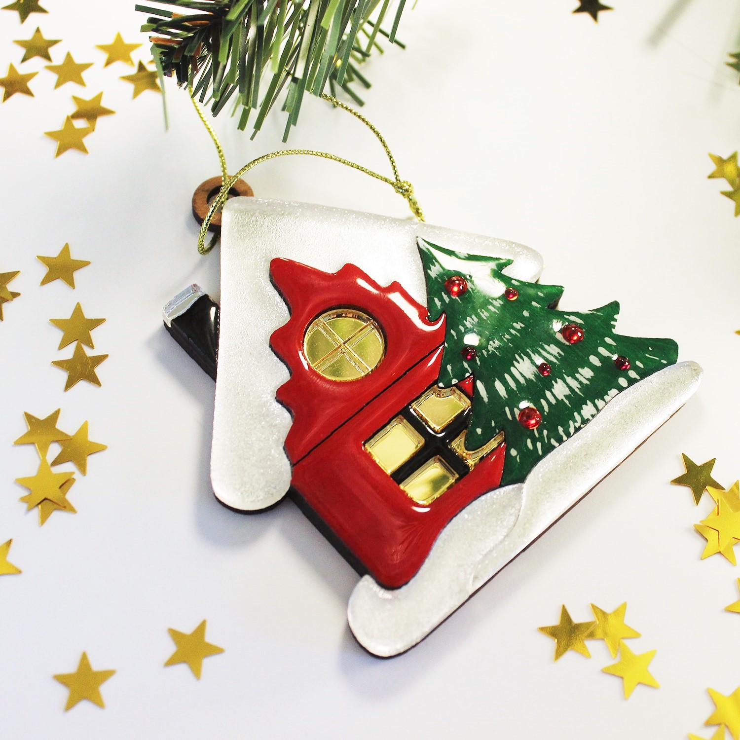 Ёлочная игрушка Домик